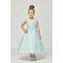 Big Girls Mint Sparkle Pearl Sequin Satin Tulle Junior Bridesmaid Dress 8-12 - SophiasStyle.com